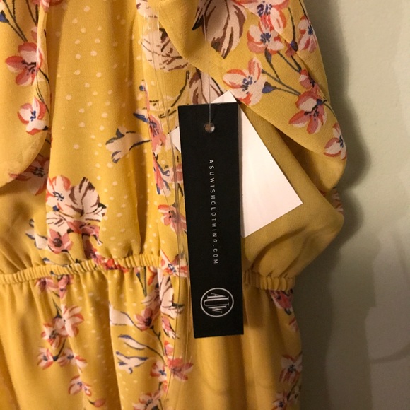 NWT AS U WISH Yellow Maxi Dress - Picture 8 of 8